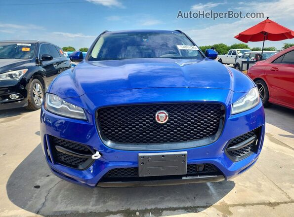 SADCL2FN0JA240295 2018 JAGUAR F-PACE Blue წინა ხედი