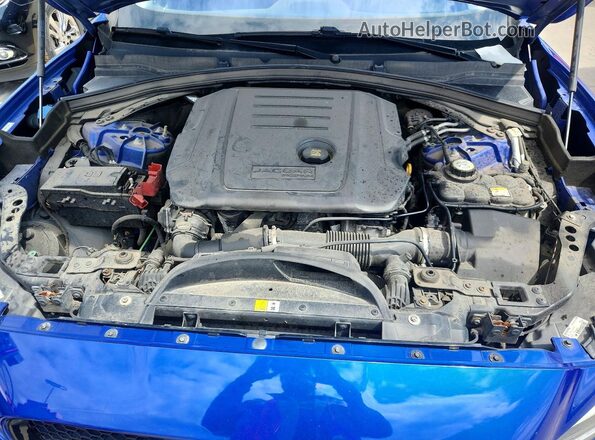 SADCL2FN0JA240295 2018 JAGUAR F-PACE Blue ძრავის განყოფილების ხედი