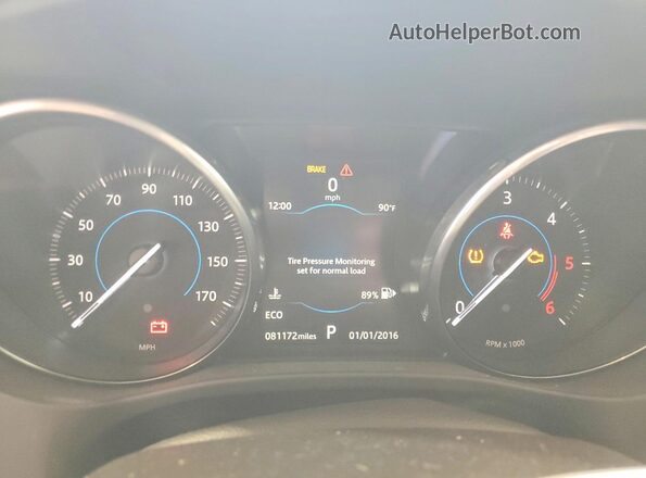 SADCL2FN5JA261496 2018 JAGUAR F-PACE White Instrument cluster view