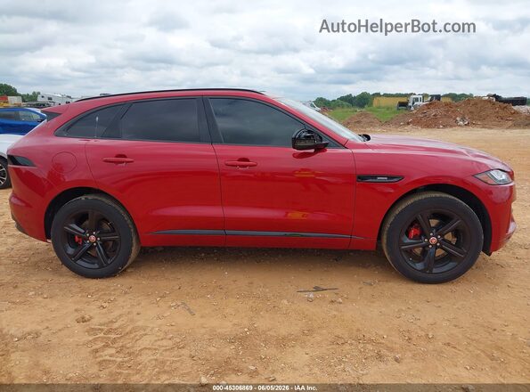 SADCL2FX1JA256779 2018 JAGUAR F-PACE Red Вид задньої частини салону