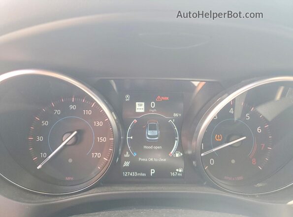 SADCL2FX5JA290904 2018 JAGUAR F-PACE White Instrument cluster view