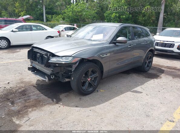 SADCL2FXXKA359054 2019 JAGUAR F-PACE Gray Առջևի ձախ երեք քառորդ տեսարան
