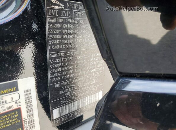 SADCM2BV4HA072951 2017 JAGUAR F-PACE Black VIN կոդի պիտակի տեսք