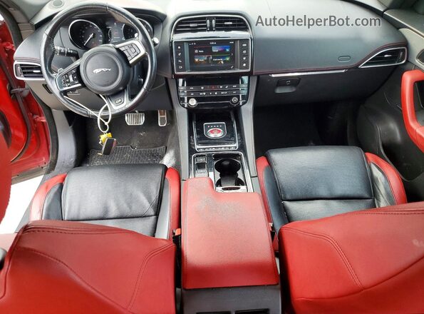 SADCM2FV7JA282718 2018 JAGUAR F-PACE Red Widok deski rozdzielczej