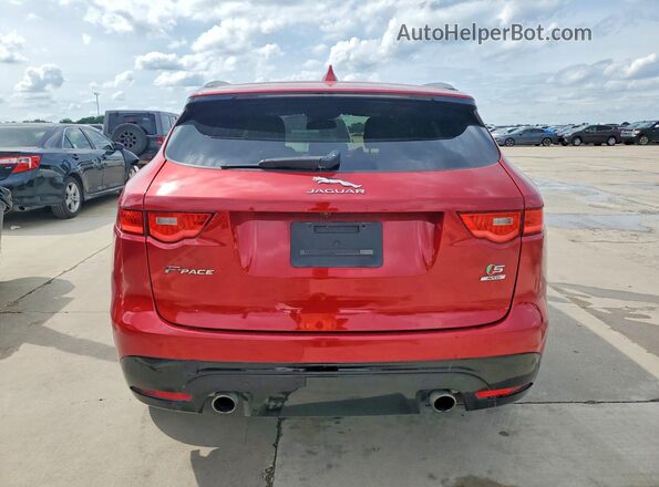 SADCM2FV7JA282718 2018 JAGUAR F-PACE Red Widok z tyłu