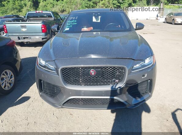 SADCZ2EE0KA606581 2019 JAGUAR F-PACE Gray Вид щитка приладів