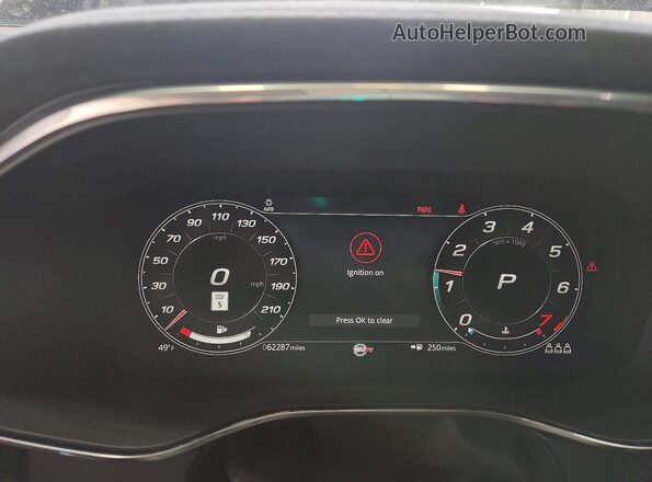 SADCZ2EE3NA693459 2022 JAGUAR F-PACE Black Instrument cluster view