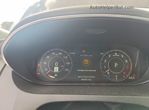 SADFK2FX9L1Z76107 2020 JAGUAR E-PACE Black Вид щитка приладів