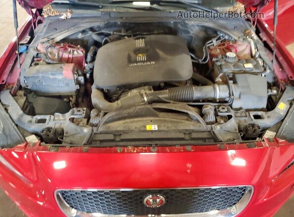 SAJAD4BG4HA973142 2017 JAGUAR XF Burgundy Widok wnętrza z tyłu
