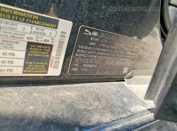SAJAE4BV0HA959637 2017 JAGUAR XF Черный Вид подкапотного пространства