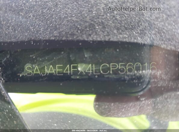 SAJAE4FX4LCP56016 2020 JAGUAR XF Gray ძრავის განყოფილების ხედი