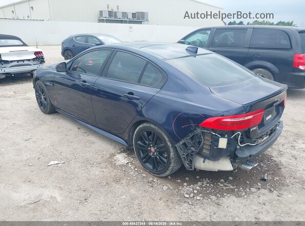 SAJAL4BN8HA945149 2017 JAGUAR XF Blue Trasero izquierdo