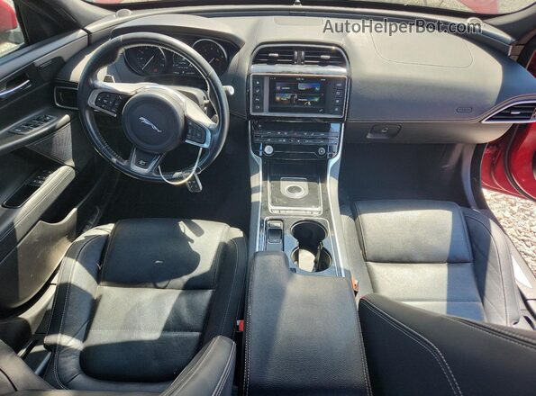 SAJAL4BV0HA948627 2017 JAGUAR XF Red Dashboard view