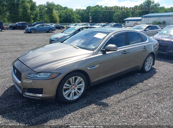 SAJBD4BV5HCY35679 2017 JAGUAR XF Beige წინა მარცხენა ხედი სამი მეოთხედიდან