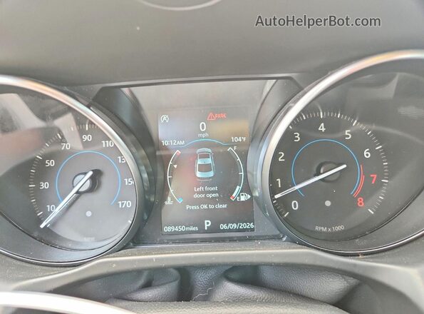 SAJBD4FX6KCY79564 2019 JAGUAR XF White ხელსაწყოთა პანელის ხედი