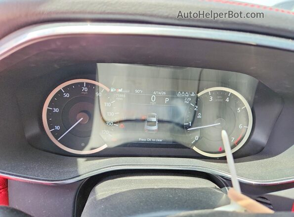 SAJBL4GX6NCY91624 2022 JAGUAR XF Black Instrument cluster view