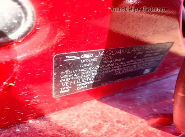 SAJBM4BV9HCY31473 2017 JAGUAR XF Red Շարժիչի բաժամունքի տեսք