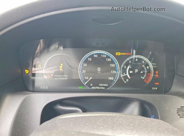 SAJBX4GX6LCY86263 2020 JAGUAR XF Black Вид щитка приладів