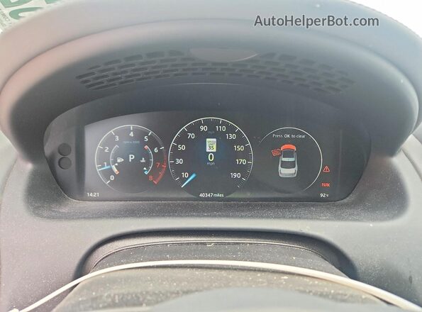 SAJWJ1CD5K8W18089 2019 JAGUAR XJ White ხელსაწყოთა პანელის ხედი