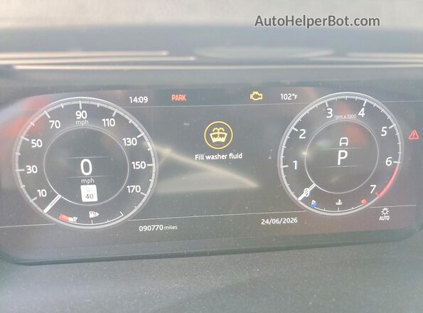 SALCL2FXXLH866601 2020 LAND ROVER DISCOVERY Blue Instrument cluster view