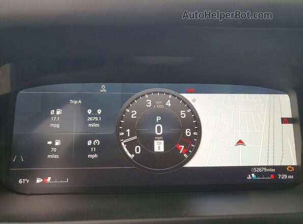 SALE9EEU3L2021298 2020 LAND ROVER DEFENDER Black Սարքավորումների վահանակի տեսք