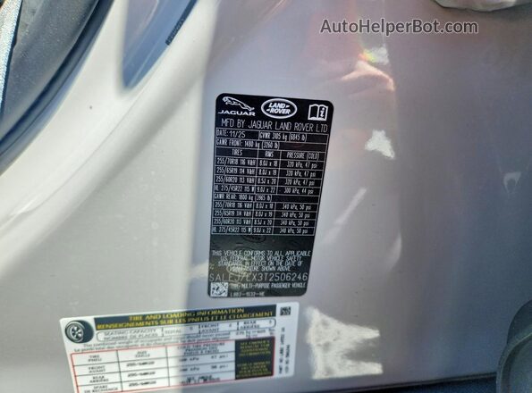 SALEJ7EX3T2506246 2026 LAND ROVER DEFENDER Gray 