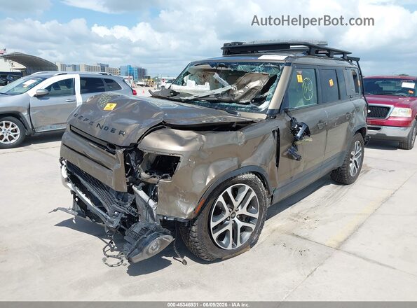 SALEP7RU6N2071501 2022 LAND ROVER DEFENDER Brown Առջևի ձախ երեք քառորդ տեսարան