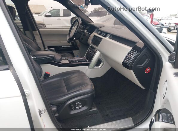 SALGS2EF2GA307877 2016 LAND ROVER RANGE ROVER White წინა სალონის ხედი