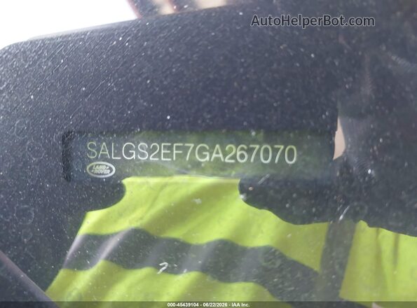 SALGS2EF7GA267070 2016 LAND ROVER RANGE ROVER White ძრავის განყოფილების ხედი