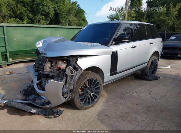 SALGS2FEXHA360138 2017 LAND ROVER RANGE ROVER Silver Առջևի ձախ երեք քառորդ տեսարան