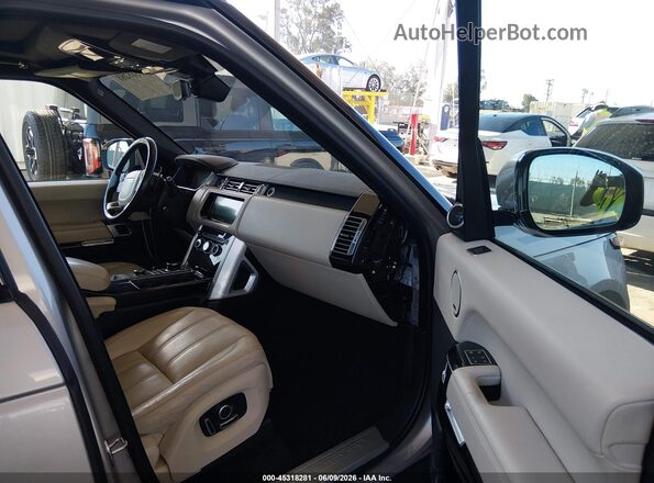 SALGS2FV5HA345692 2017 LAND ROVER RANGE ROVER Silver წინა სალონის ხედი