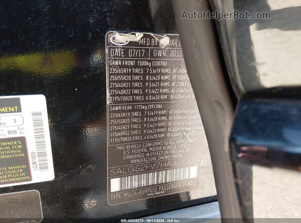 SALGS2FV7HA361926 2017 LAND ROVER RANGE ROVER Black Engine compartment view