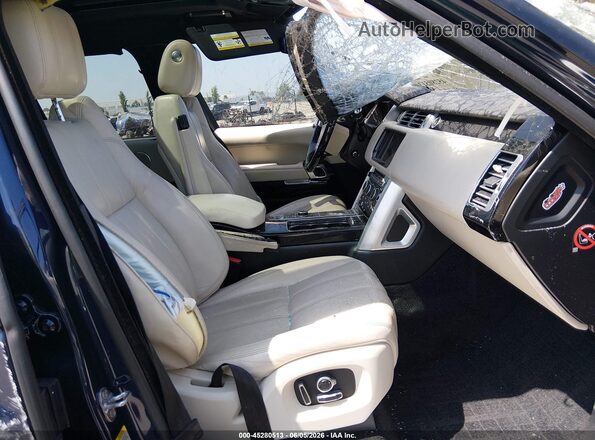 SALGS2KF9GA272923 2016 LAND ROVER RANGE ROVER Dark Blue Front interior view