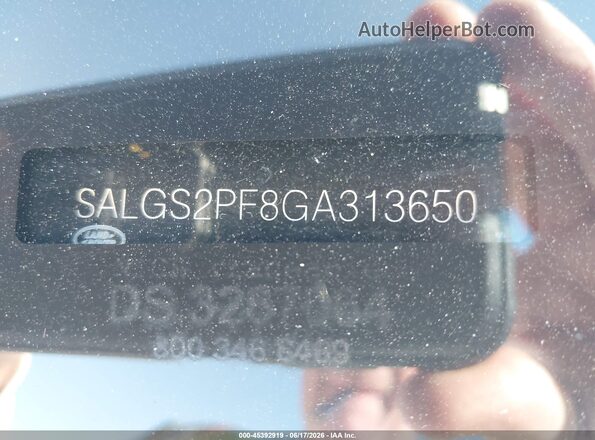SALGS2PF8GA313650 2016 LAND ROVER RANGE ROVER White Engine compartment view