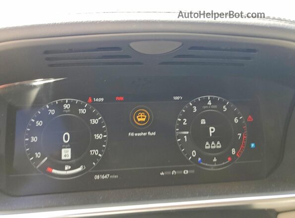 SALGS2RE1KA541700 2019 LAND ROVER RANGE Gray Սարքավորումների վահանակի տեսք
