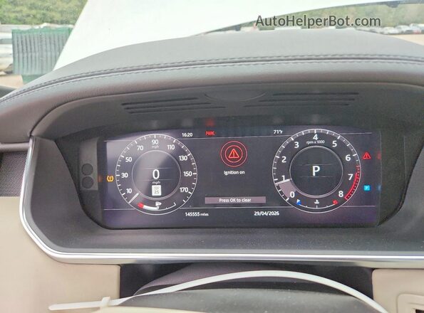 SALGS2RE1KA545472 2019 LAND ROVER RANGE White ხელსაწყოთა პანელის ხედი