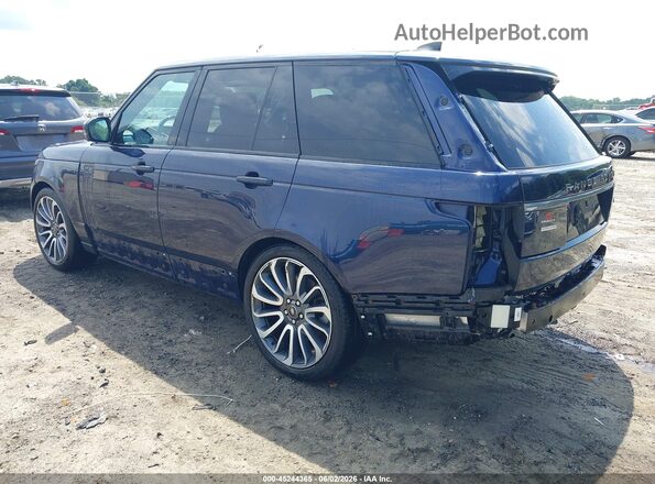 SALGS2RE5JA511646 2018 LAND ROVER RANGE ROVER Navy Tył lewy
