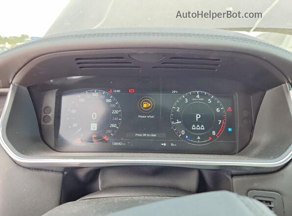SALGS2RE5KA548259 2019 LAND ROVER RANGE Black Widok zestawu wskaźników