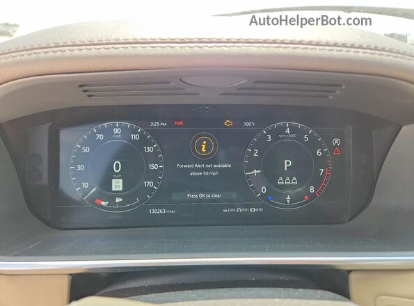 SALGS2RE8KA520360 2019 LAND ROVER RANGE White Սարքավորումների վահանակի տեսք