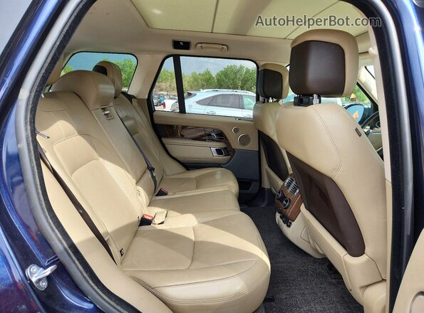 SALGS2RE9JA501024 2018 LAND ROVER RANGE Blue Widok wnętrza z tyłu