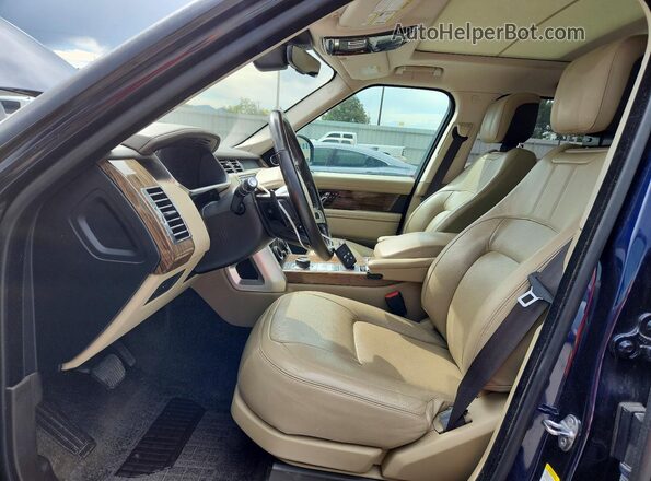 SALGS2RE9JA501024 2018 LAND ROVER RANGE Blue Widok wnętrza z przodu