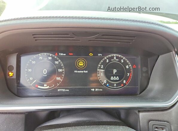 SALGS2SV1KA539293 2019 LAND ROVER RANGE Black Widok zestawu wskaźników