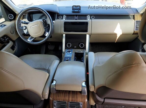 SALGS2SV3KA539716 2019 LAND ROVER RANGE Tan Dashboard view