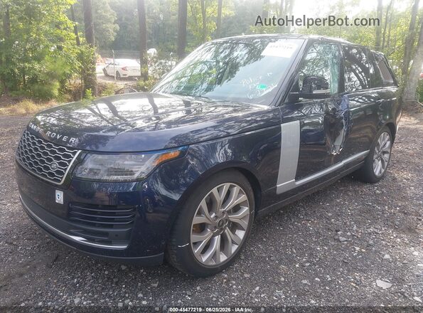 SALGS2SV6KA526667 2019 LAND ROVER RANGE ROVER Dark Blue Vista tres cuartos delantera izquierda