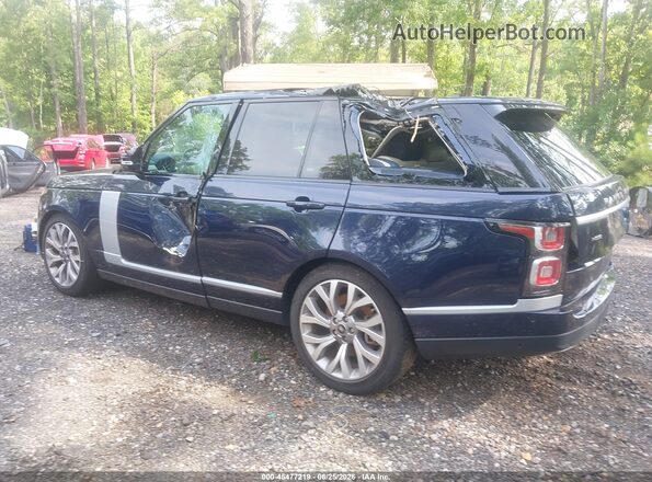 SALGS2SV6KA526667 2019 LAND ROVER RANGE ROVER Dark Blue Trasero izquierdo