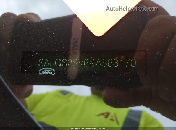 SALGS2SV6KA563170 2019 LAND ROVER RANGE ROVER Silver 