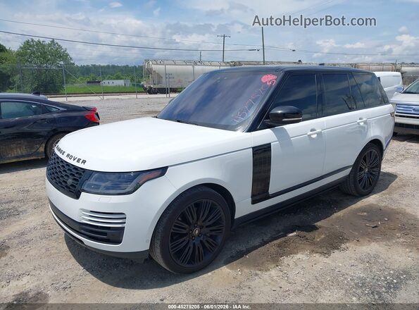 SALGS2SV8JA388256 2018 LAND ROVER RANGE ROVER White Առջևի ձախ երեք քառորդ տեսարան