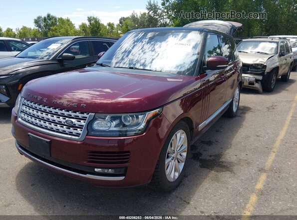 SALGS2VF0GA282039 2016 LAND ROVER RANGE ROVER Red წინა მარცხენა ხედი სამი მეოთხედიდან