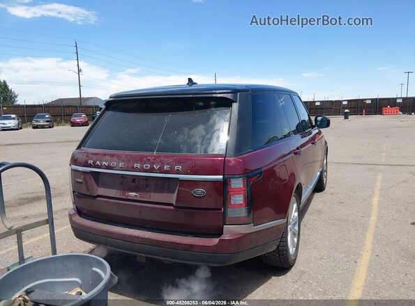 SALGS2VF0GA282039 2016 LAND ROVER RANGE ROVER Red უკანა მარჯვენა