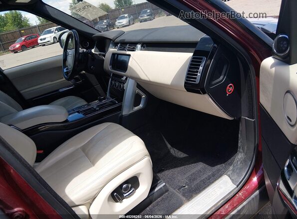 SALGS2VF0GA282039 2016 LAND ROVER RANGE ROVER Red წინა სალონის ხედი